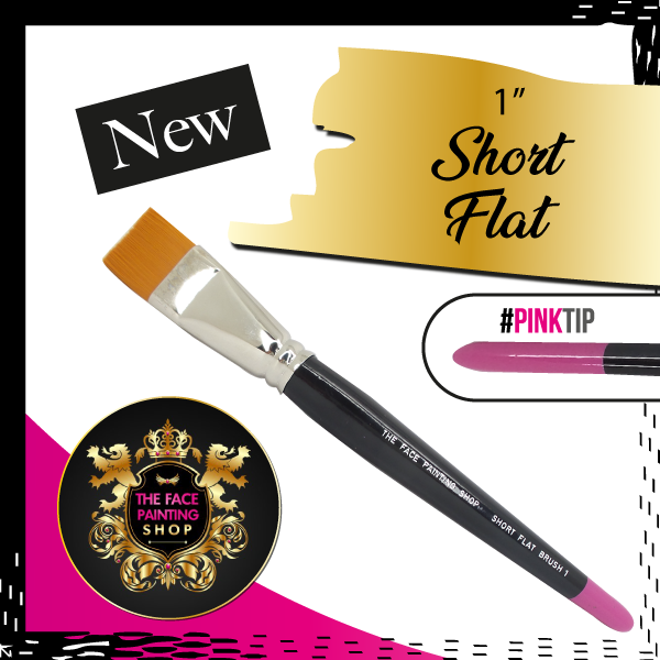 The Face Painting Shop Short 1 Inch Short Flat Brush The Face Painting Shop Short 1 Inch Short Flat Brush (1! INCH SHORT FLAT)